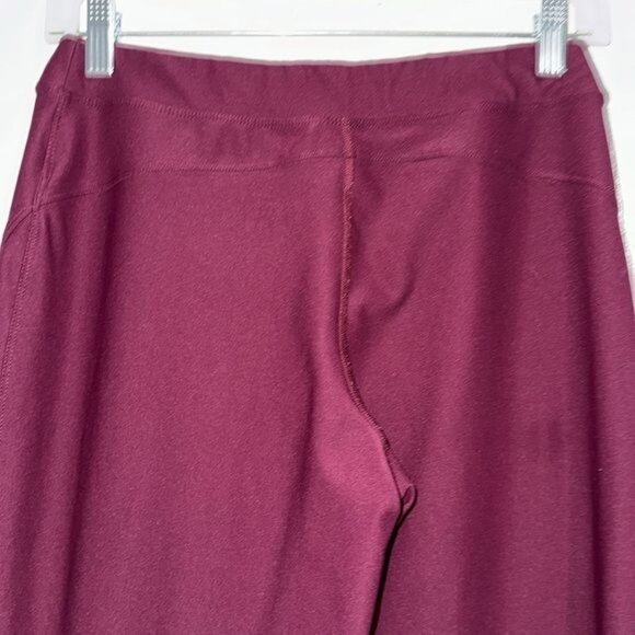 Xersion Burgundy Fitted High-Waisted Wide-Leg Pants Size Small Polyester/Spandex - Picture 6 of 11